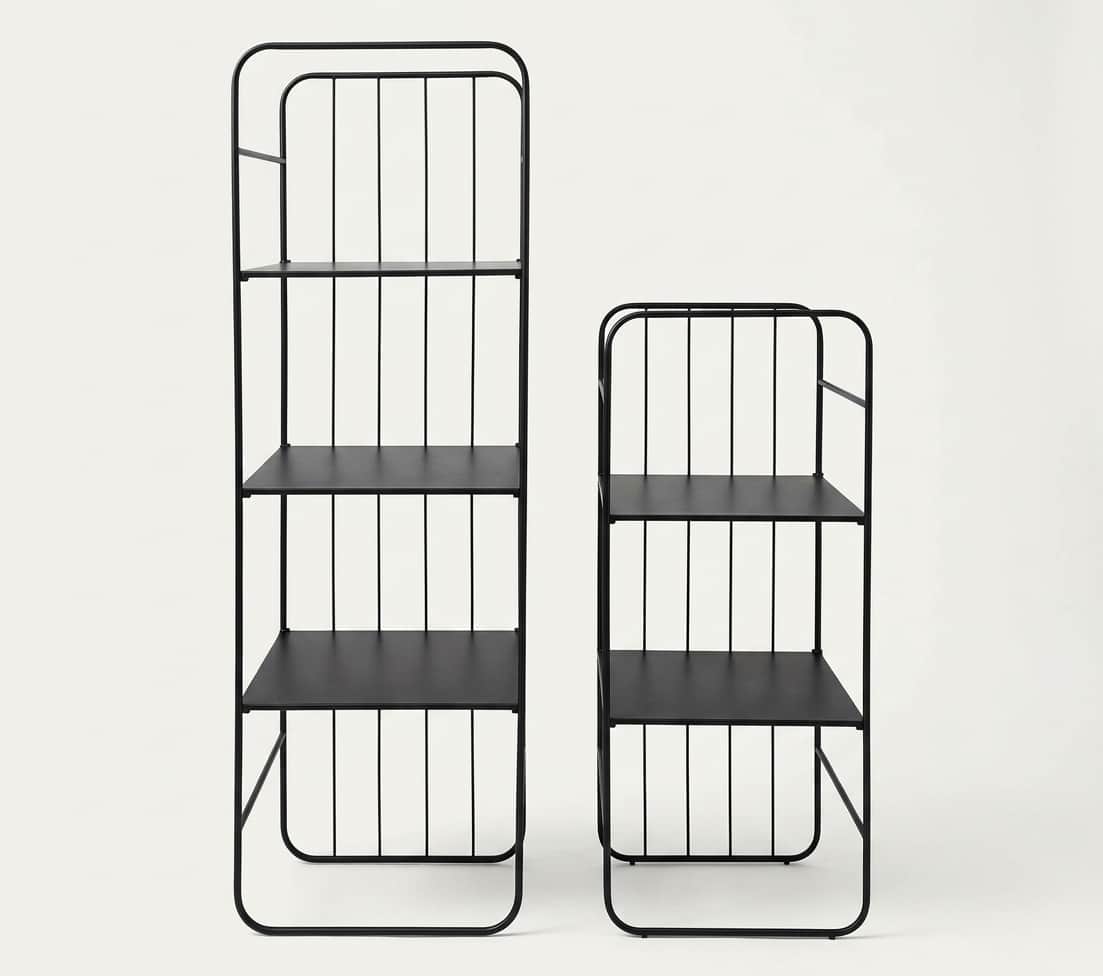 Linnéa – lot de 2 étagères de rangement en métal