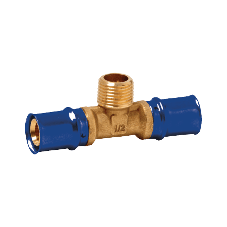 فرعة T MG للضغط مع الخياطة الخارجية (1/2″–3/4″، مقاسات 16–25 مم) Golan Industries