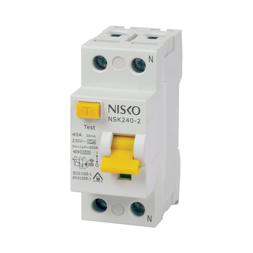 NSK240-2 Residual Current Relay 2X40003 30mA Nisko