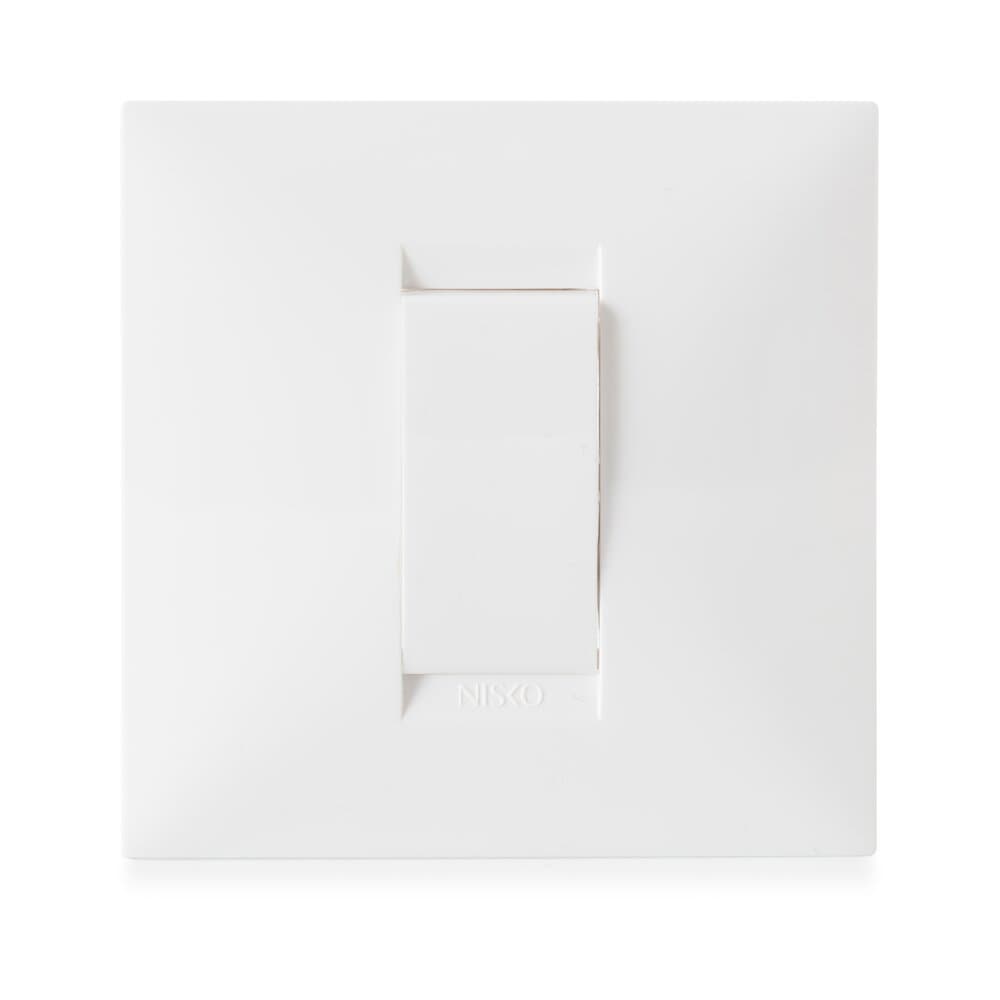 White BE Enclosure with Single Switch for Round Box Nisko