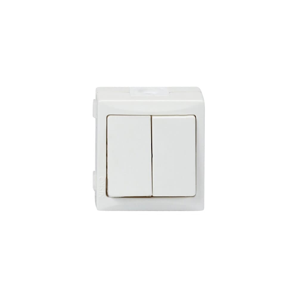 Compact Double Switch for Plaster N-NB-B Nisko