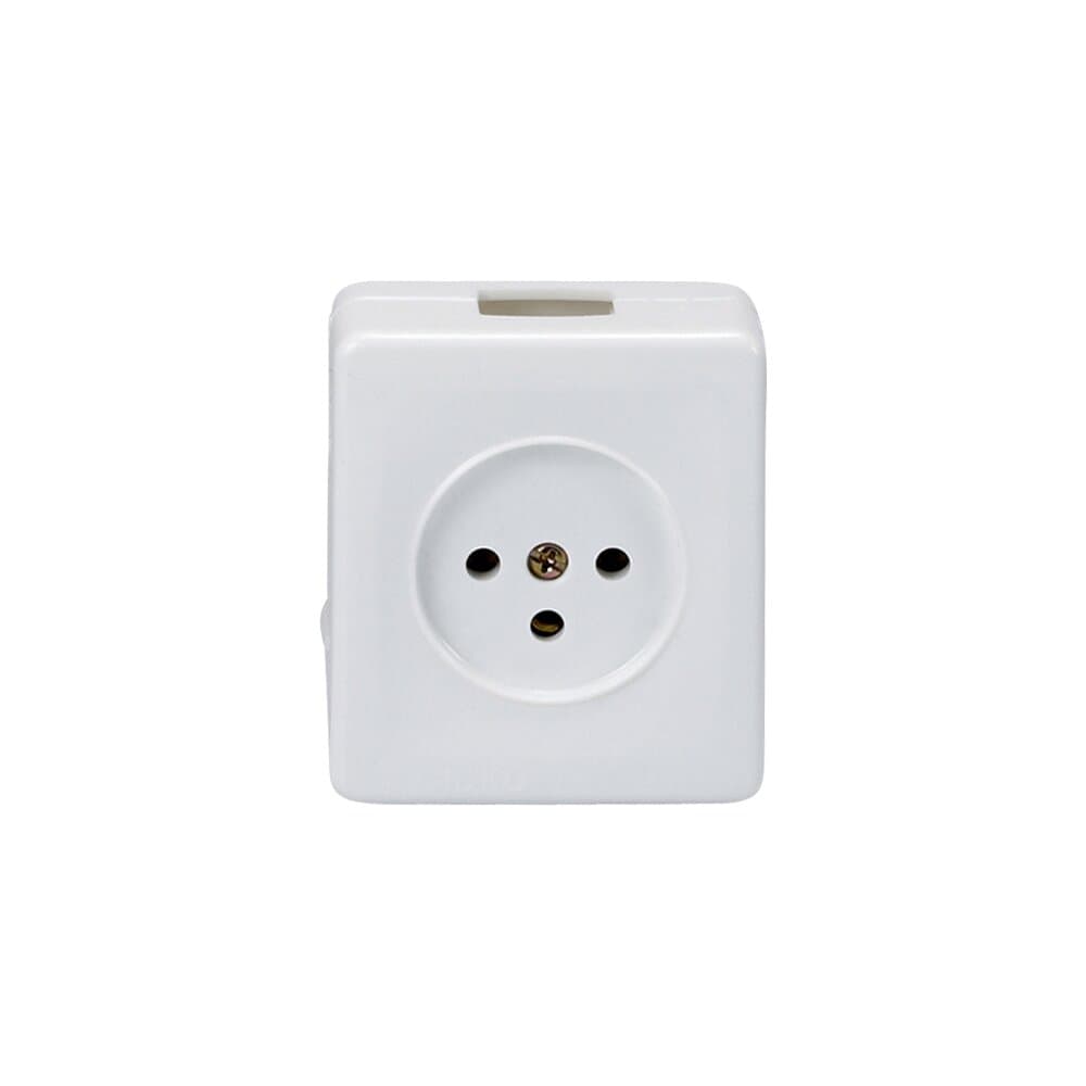 White Power Socket Box Surface Mount SUPER N Nisko