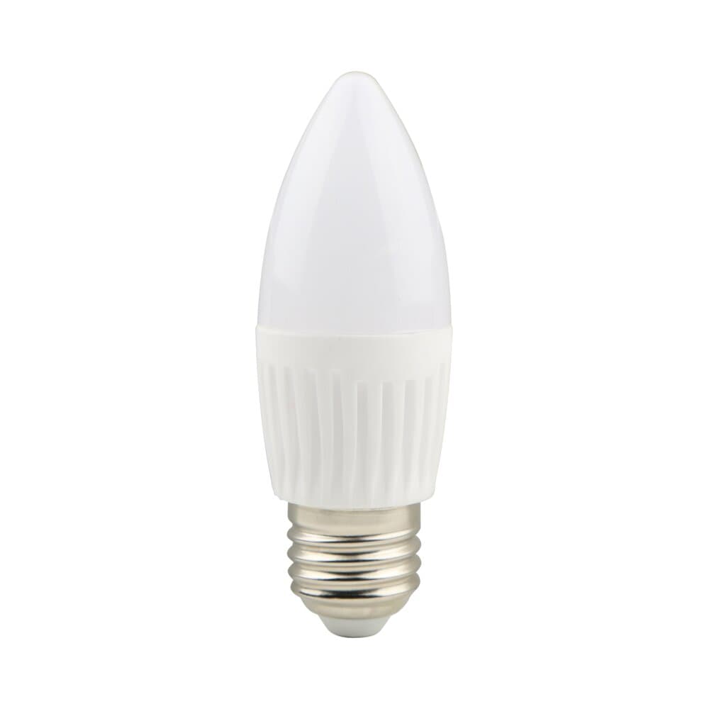 White Ceramic LED Candle Bulb E27 9W Warm Light Nisko