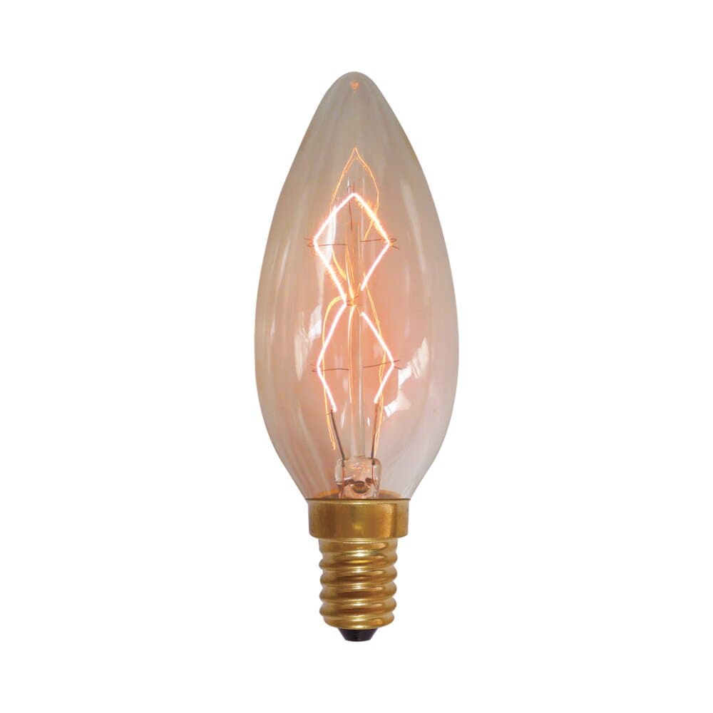 40W E14 Candle Carbon Filament Bulb - Warm Ambient Lighting Nisko