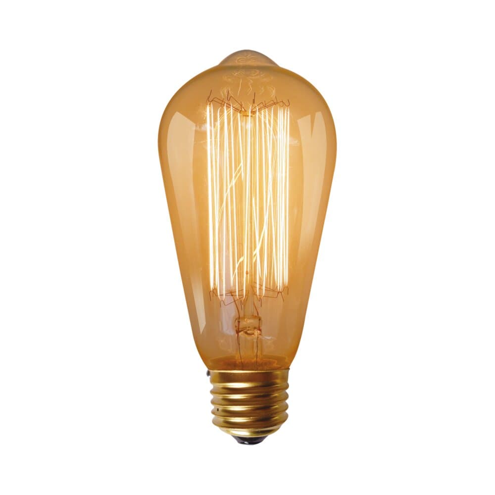 Pear-Shaped Carbon Filament Bulb 60W E27 Warm Ambient Lighting Nisko