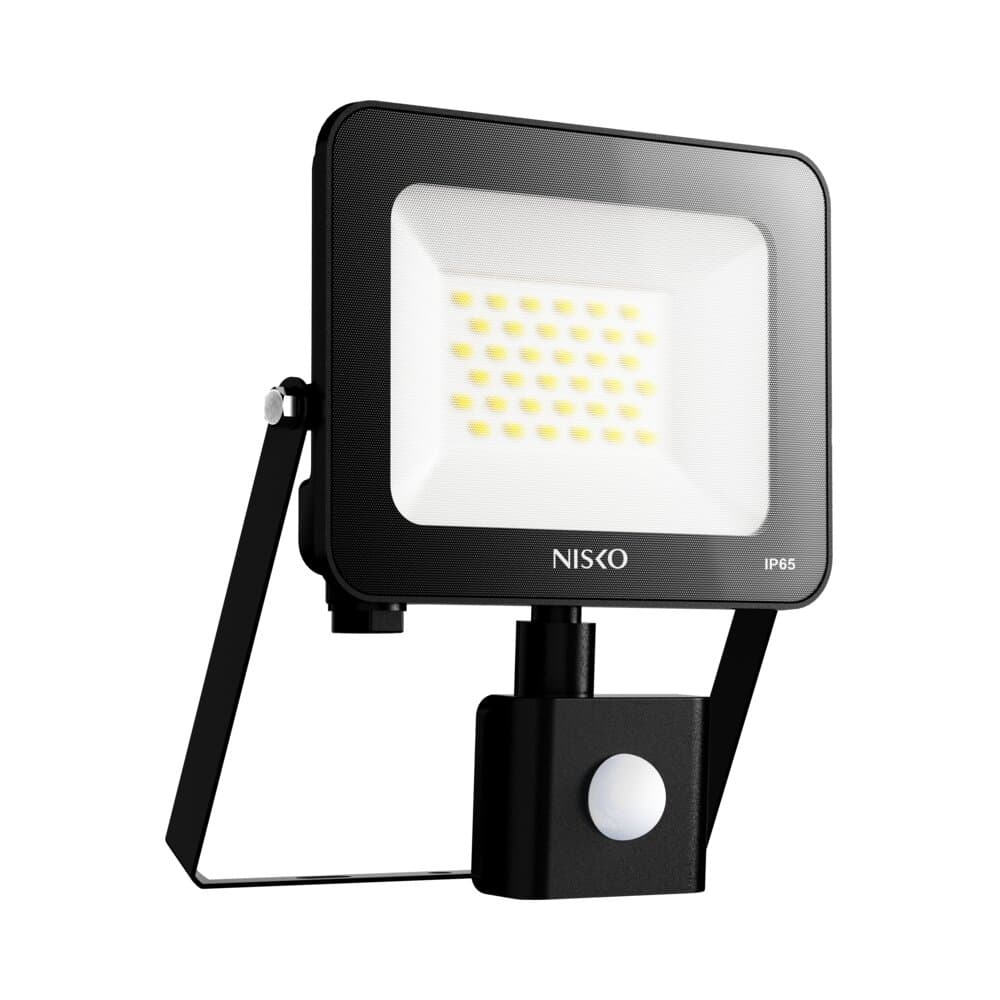 הצפה שחור EAGLE 30W IP65 אור קר עם חיישן Nisko
