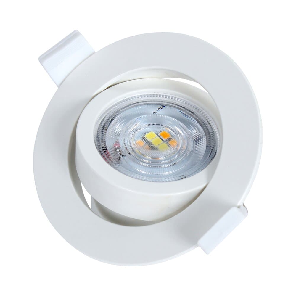 White Recessed Ceiling Light LICHI 7W 75mm 3CCT Nisko