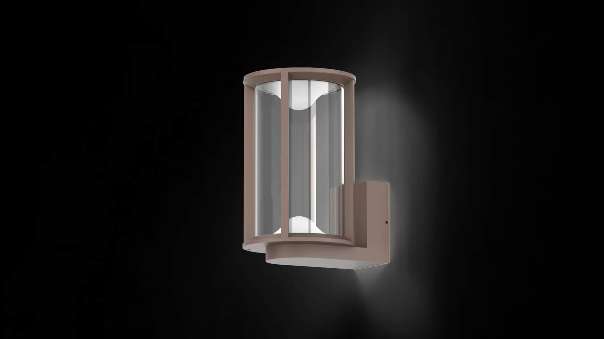 אלנה – גוף תאורה קיר חוץ מוגן מים LED בגימור קופר או שחור