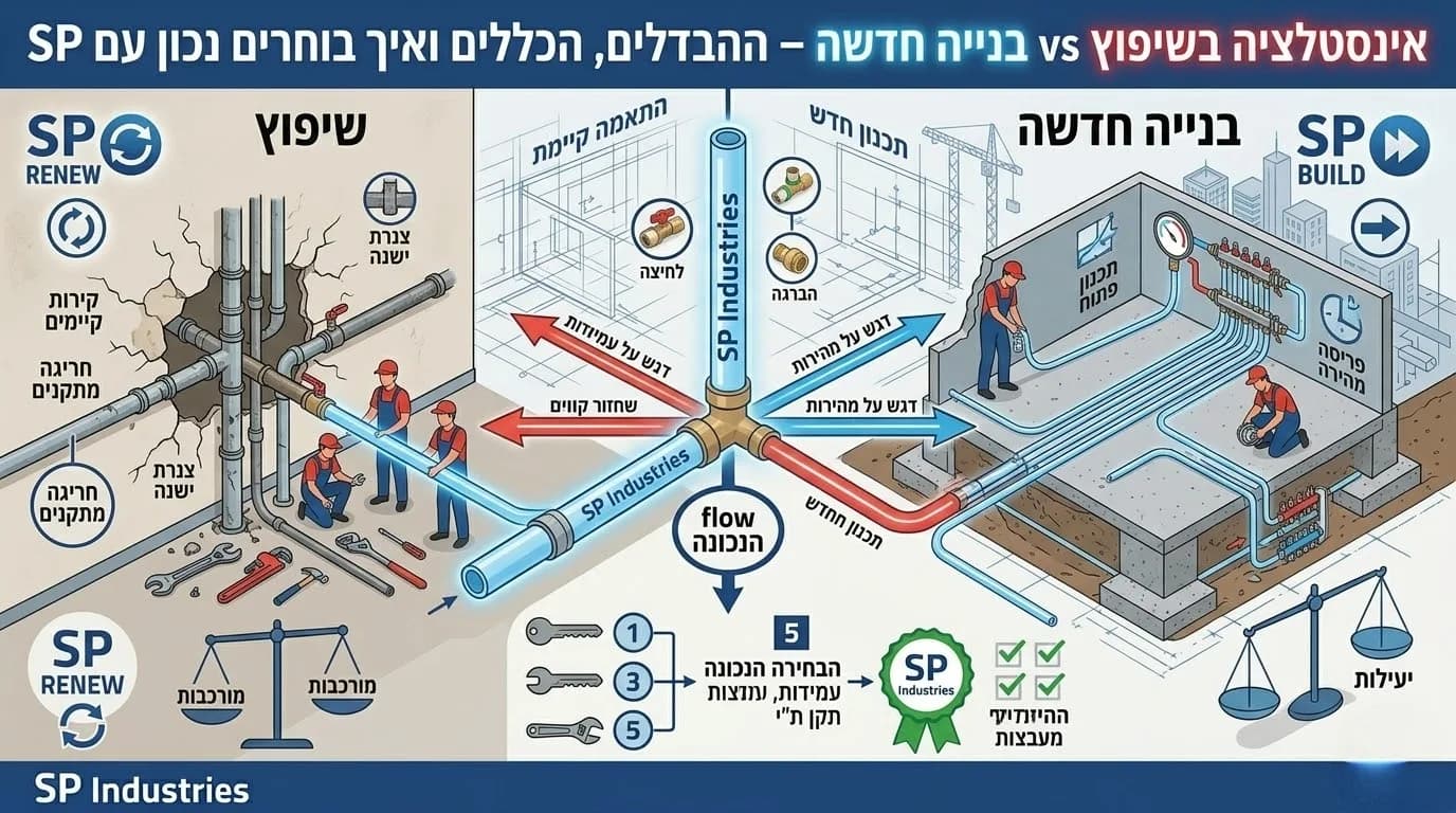تركيب الأنابيب في التجديد مقابل البناء الجديد – الاختلافات، القواعد وكيف تختار بشكل صحيح مع SP