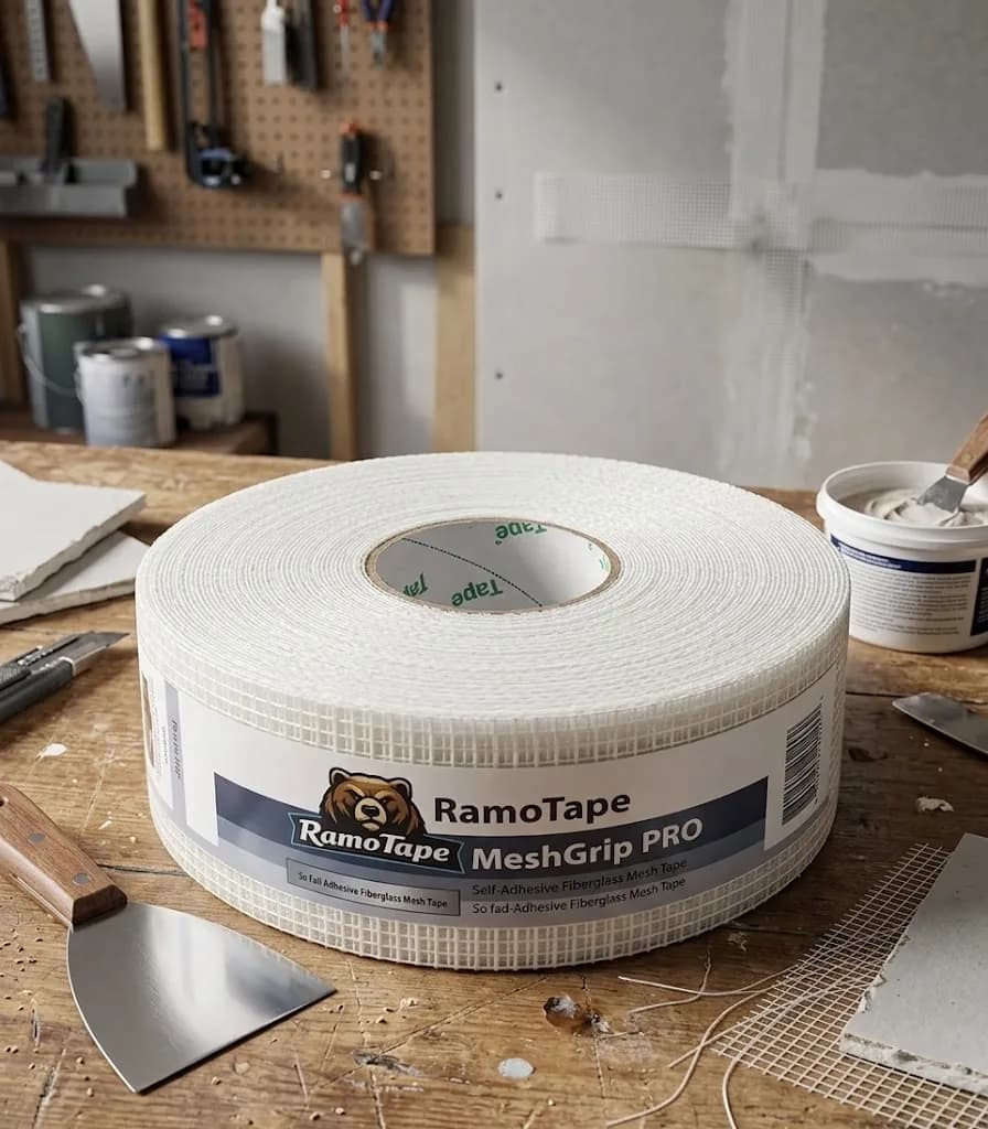 شريط شبكة فايبر جلاس RamoTape MeshGrip PRO: الحل الاحترافي لتقوية الجبس