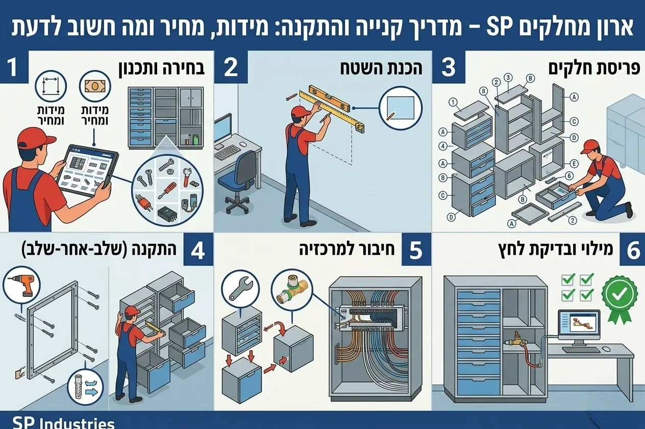 ארון מחלקים SP – מדריך קנייה והתקנה: מידות, מחיר ומה חשוב לדעת