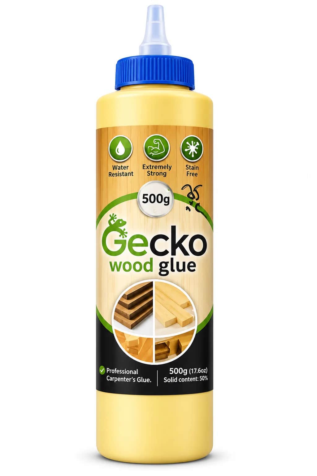 Gecko Wood Glue – דבק נגרים מקצועי עמיד במים 250 גרם / 500 גרם