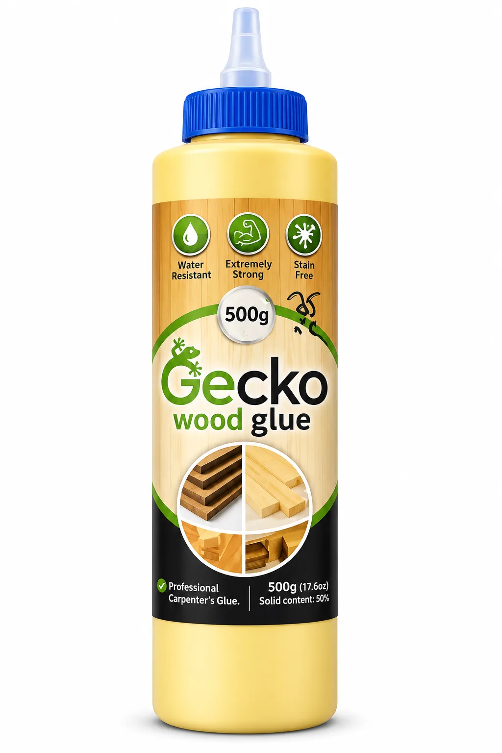 غراء خشب Gecko – غراء نجارة احترافي عالي الجودة ومقاوم للماء 250 جرام / 500 جرام