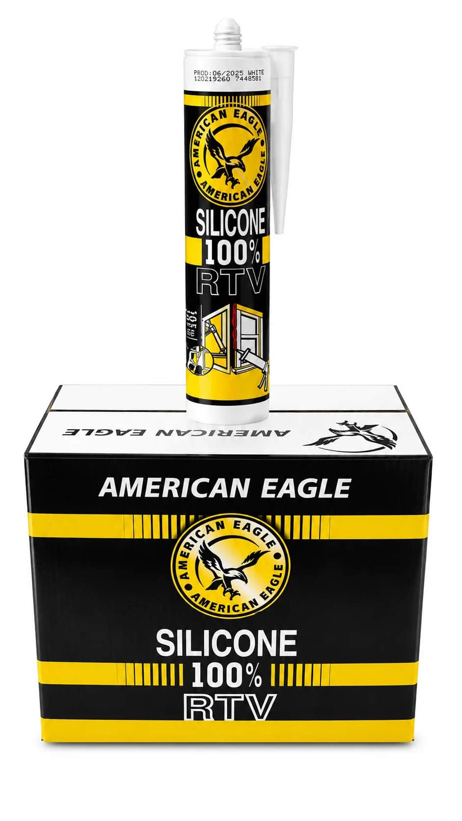 American Eagle Silicone 100% RTV – סיליקון מקצועי רב-שימושי 280 מ״ל