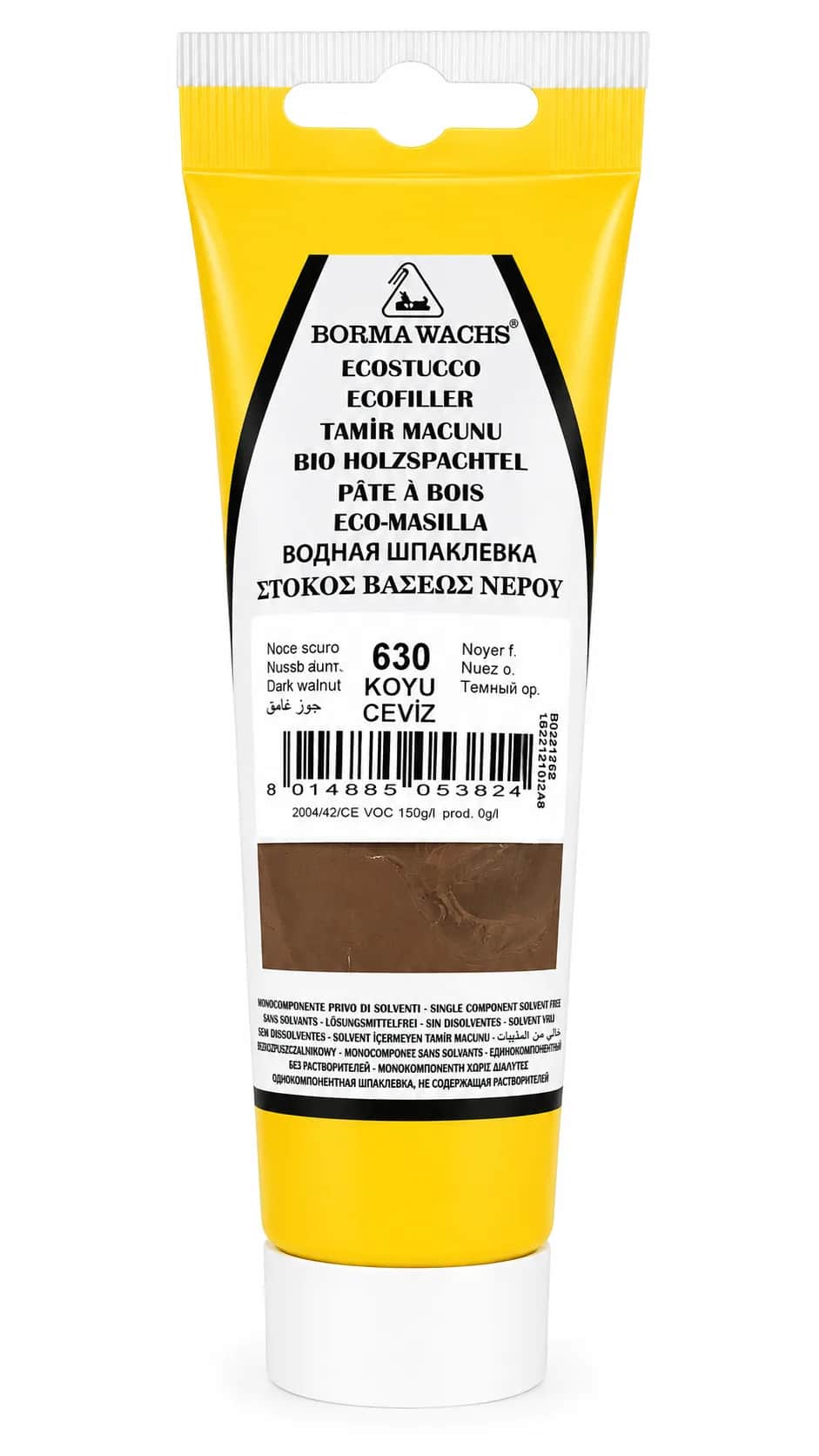 Borma Wachs Ecofiller שפכטל עץ על בסיס מים 200 גרם – אגוז כהה 630