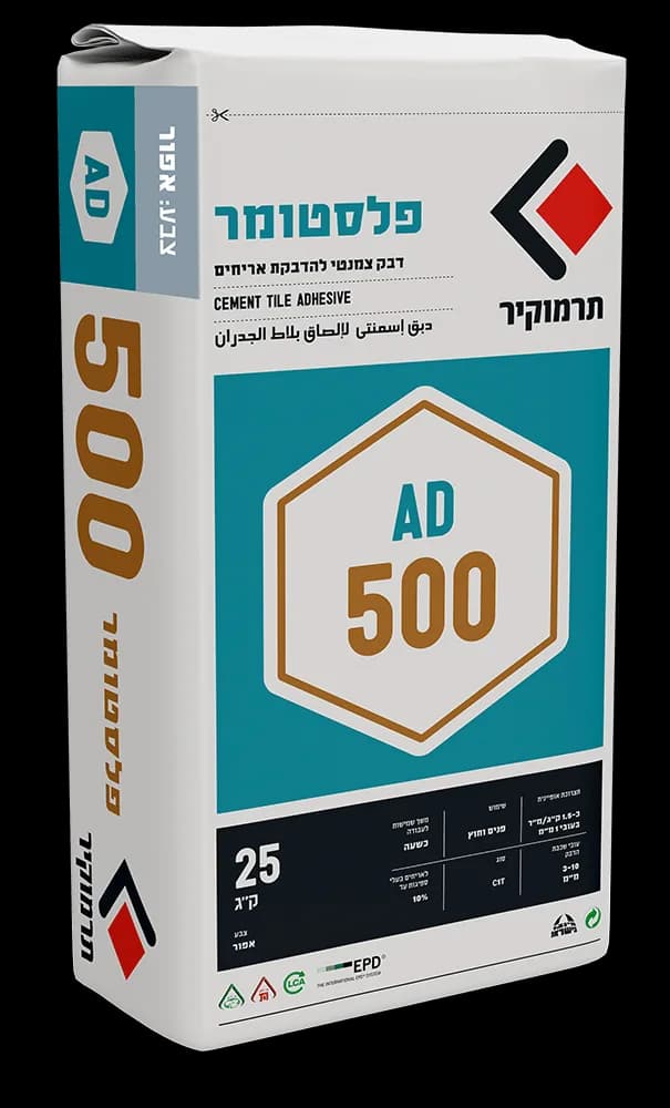 Пластомерный клей Thermokir AD 500 - Цементный клей C1T для укладки плитки (25 кг) Termokir