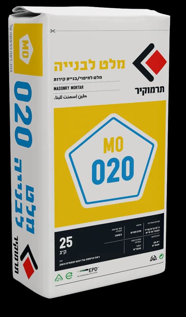 מלט לבנייה וחיפוי תרמוקיר MO 020 (כוחלה W2CG) 🏗️ Termokir