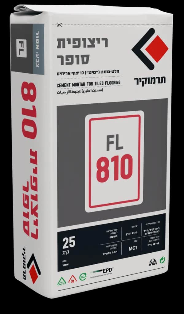 תרמוקיר FL 810 ריצופית סופר – מלט-צמנט לריצוף אריחים MC1 Termokir
