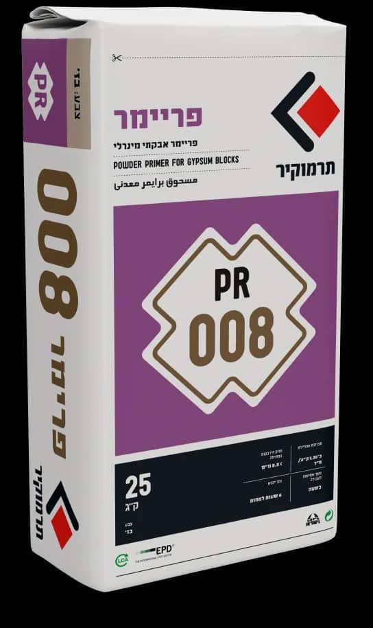 פריימר אבקתי מינרלי PR 008 תרמוקיר - 25 ק"ג Termokir