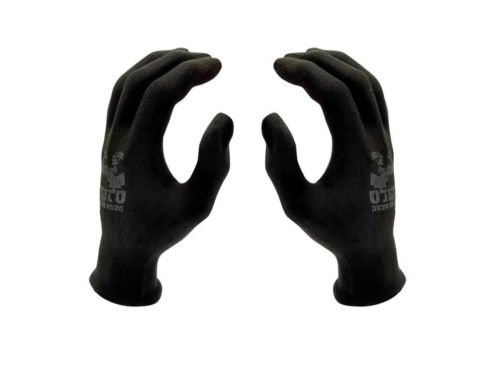 Black Hercules PU-Coated Gloves for Precise Work and Assembly