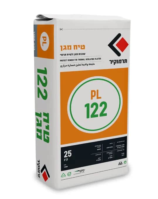תרמוקיר 122 PL - טיח מגן לשכבת גמר תרמית 25 ק"ג