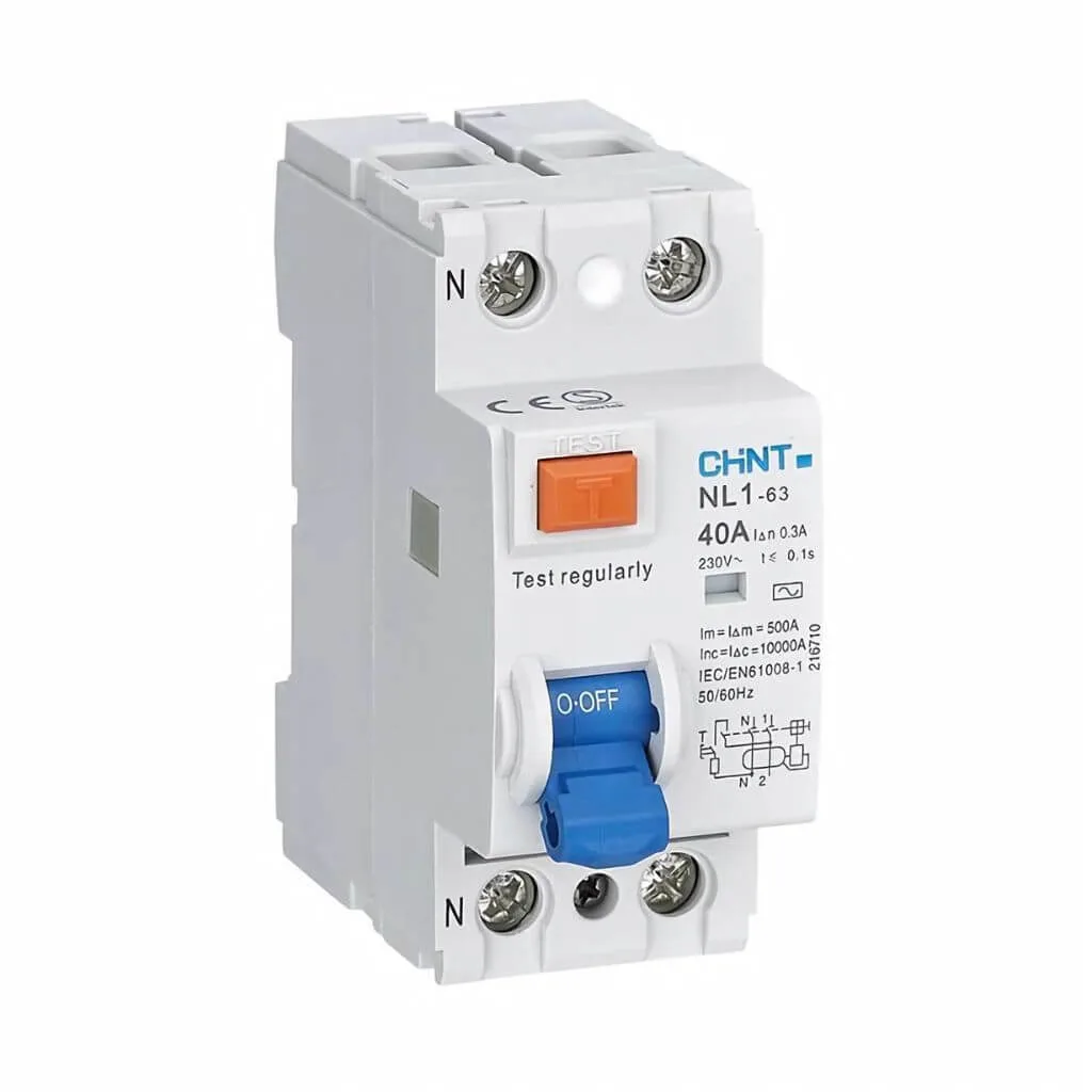 CHNT 2x40A Residual Current Relay 30mA Type A for Panel