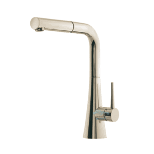 Horizontal Pull-Out Kitchen Sink Faucet Hamat Koni 304665 | Brushed Chrome F16S PVD