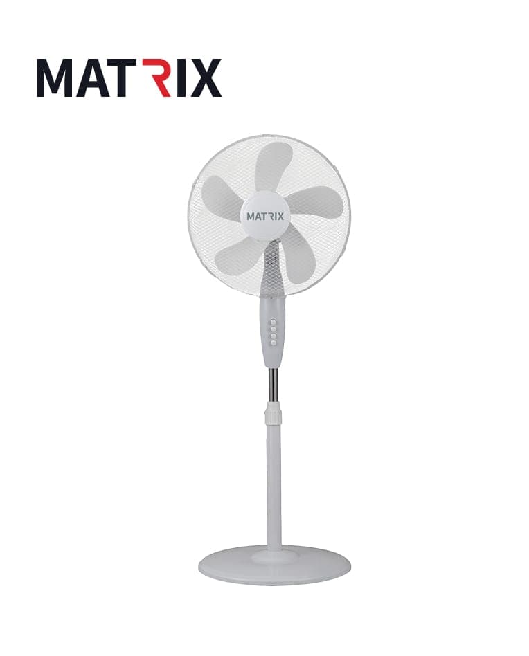 מאוורר 50W עומד "16 לבן 5 להבים