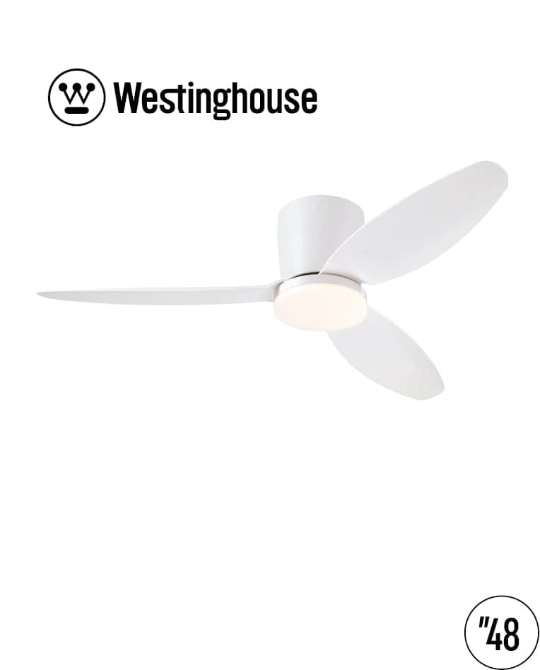 מאוורר תקרה 48" Westinghouse וסטינגהאוז CARLA קרלה + שלט + תאורה לד 28W - לבן מט