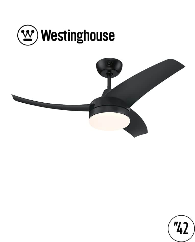 מאוורר תקרה 42" Longwood מנוע DC שחור 24W CCT ושלט Westinghouse