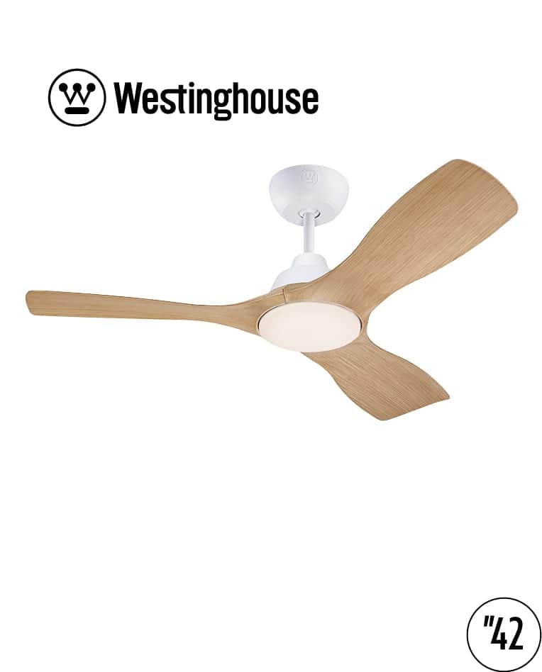 מאוורר תקרה 42" MONTANA מונטנה WESTINGHOUSE — לבן מט · דמוי עץ אלון