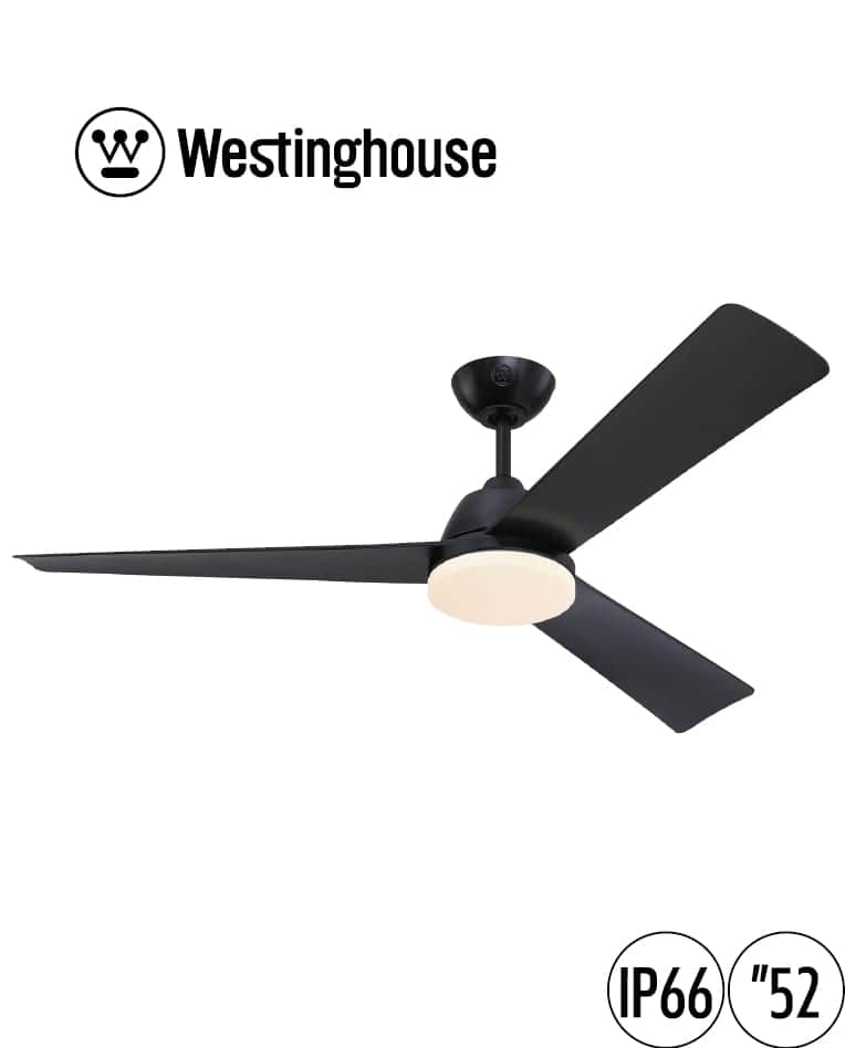 מאוורר תקרה 52" OCEAN אושן IP66 WESTINGHOUSE — שחור מט · IP66