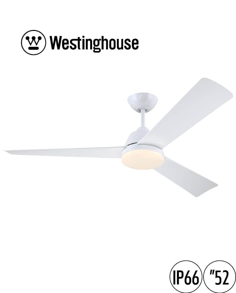 מאוורר תקרה 52" OCEAN אושן IP66 WESTINGHOUSE — לבן מט · IP66