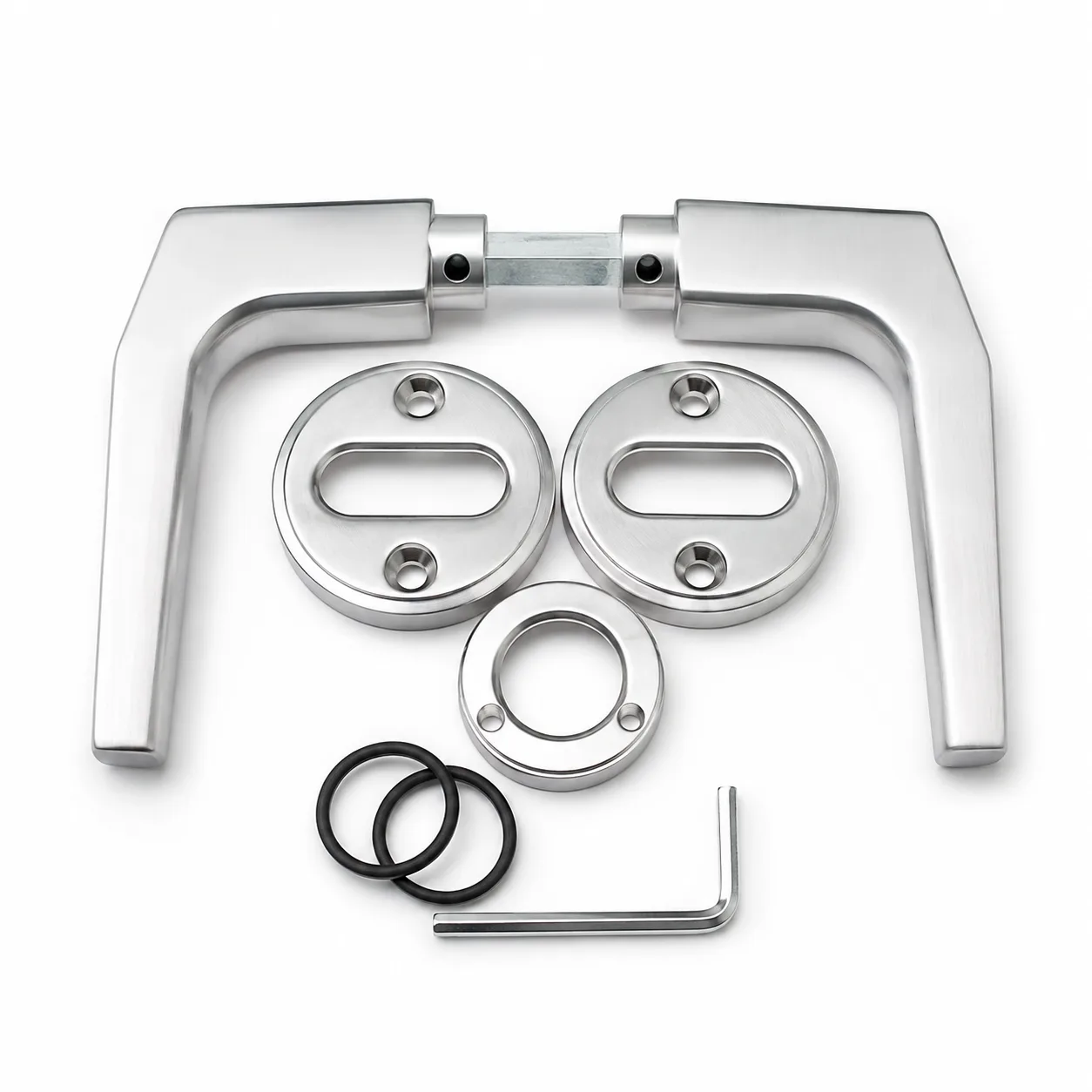 Stylish Aluminum Door Handle – Complete Installation Set, Modern and High-Quality Look