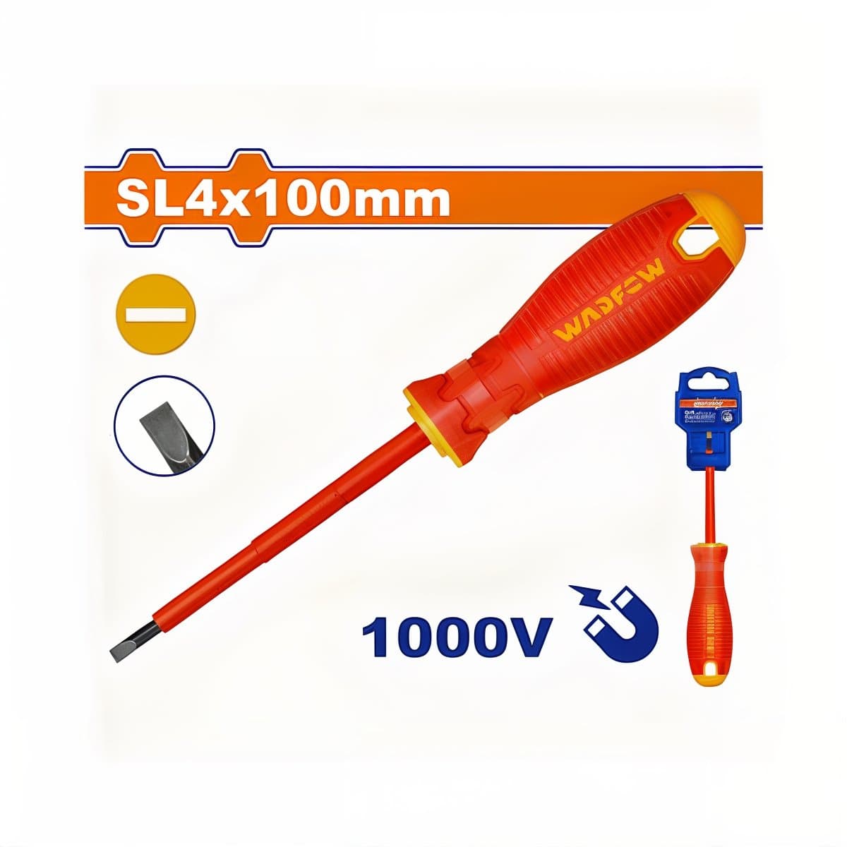 Insulated Flat Screwdriver 10cm – Safety for Electrical Work