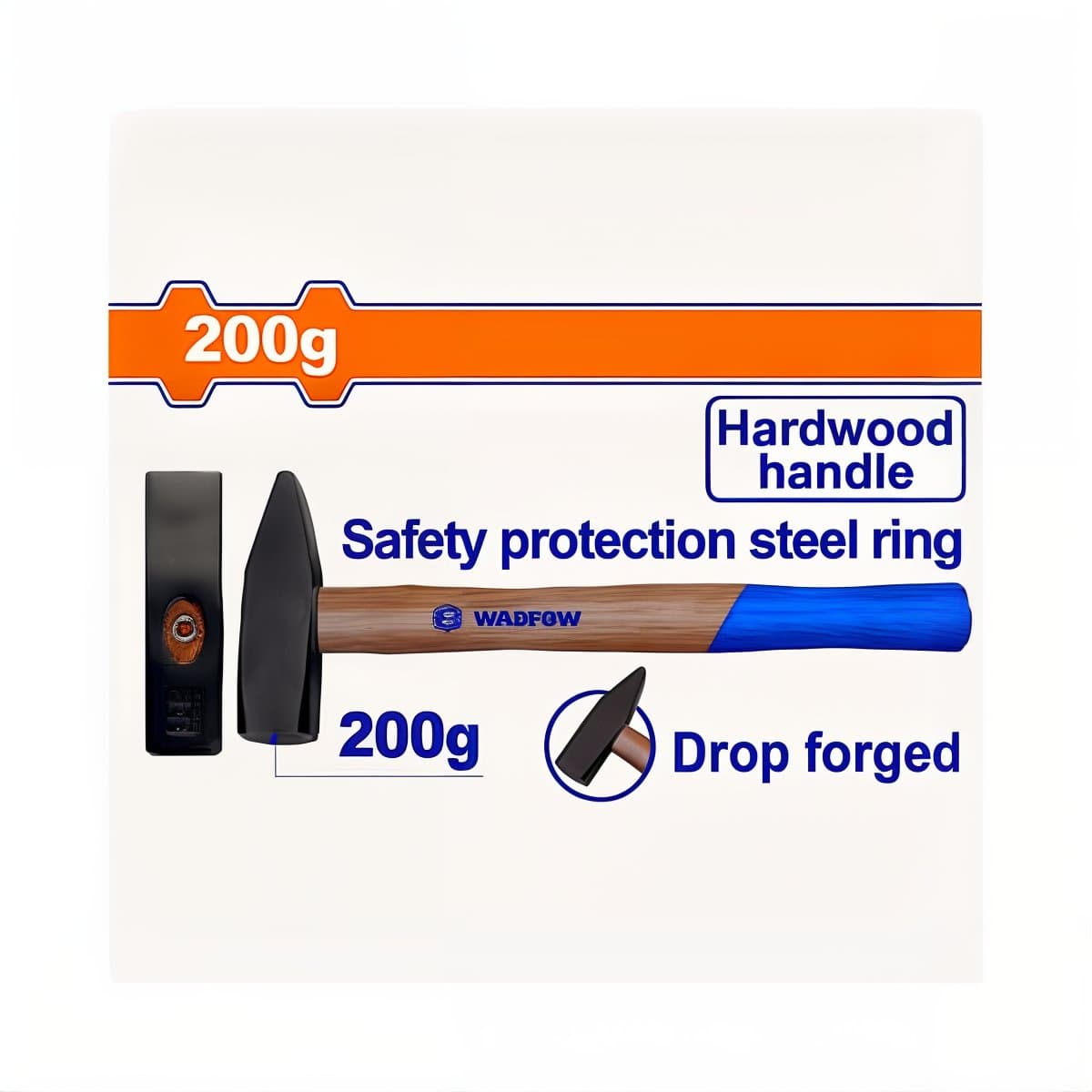 200g Lightweight Hammer – Quality Tool with Wooden Handle
