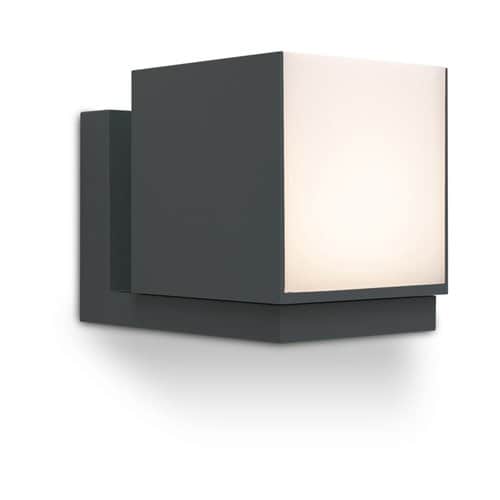 CUBA-1 LUTEC 12W IP54 Dark Gray Wall-Mounted Light Warm White Nisko