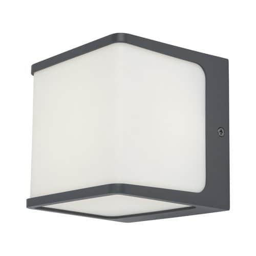 Dark Gray Wall Light DOBLO TELIN LUTEC 15W IP54 Warm Light Nisko