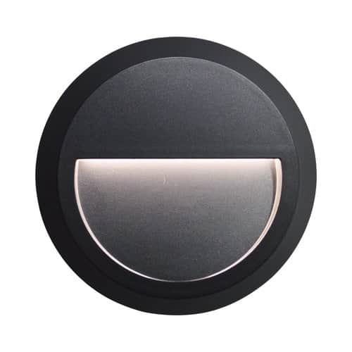 Black Wall-Mounted LOTUS-R 2W IP65 3CCT Nisko