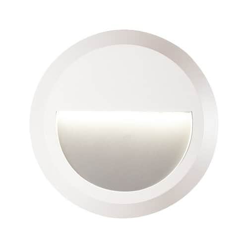 White Wall-Mounted LOTUS-R 2W IP65 3CCT Nisko