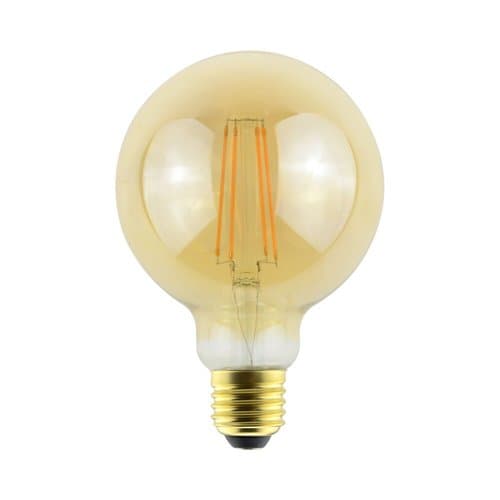 Mini Globe Amber LED Bulb E27 8W Warm Atmosphere Lighting Nisko