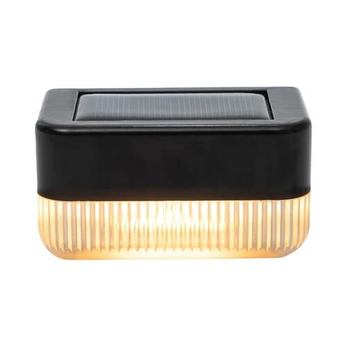 BLAZE 3W IP44 Black Solar Light Pair - Warm White Nisko