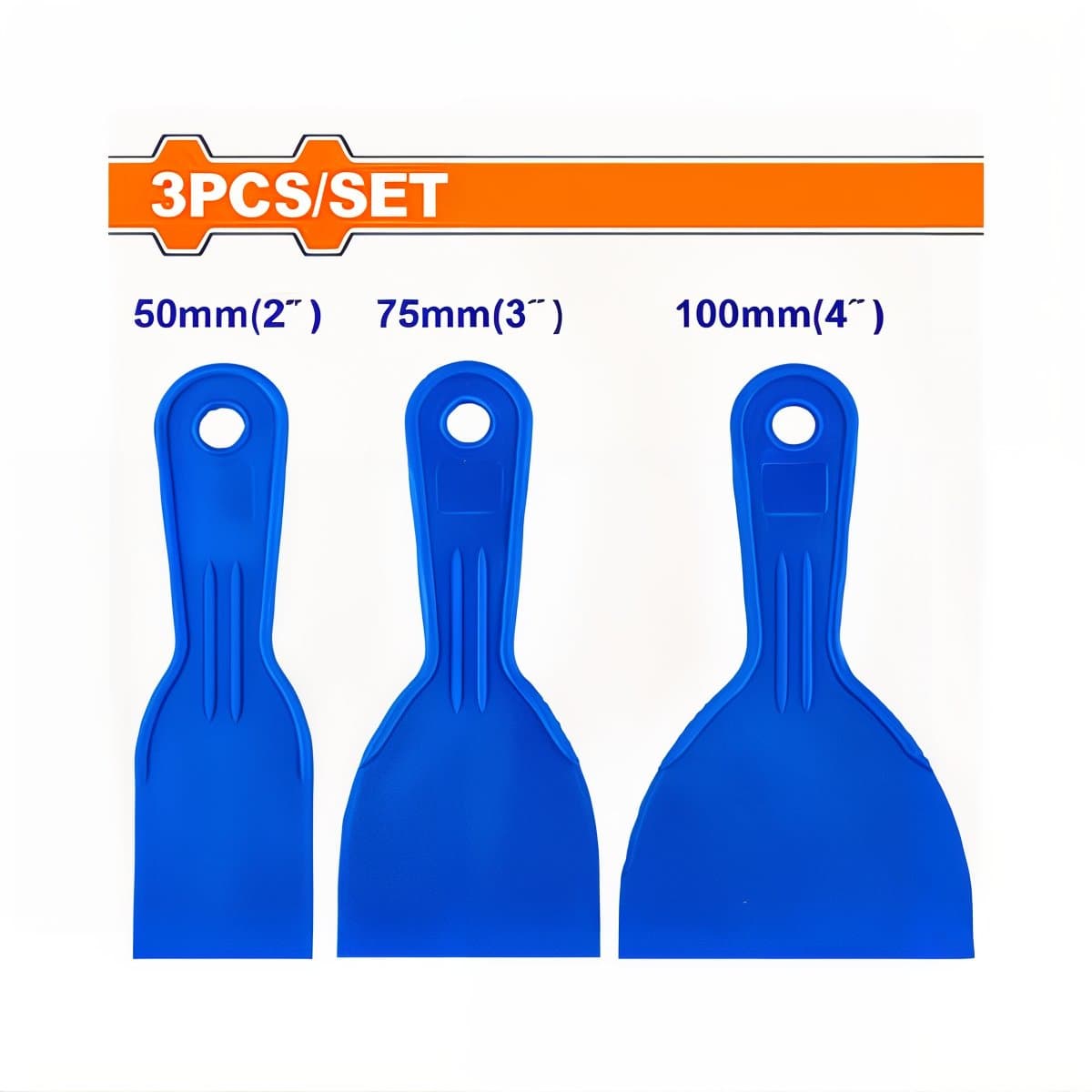 Plastic Spatula Set (3 pcs) – Versatile Sizes for Smooth Finishes