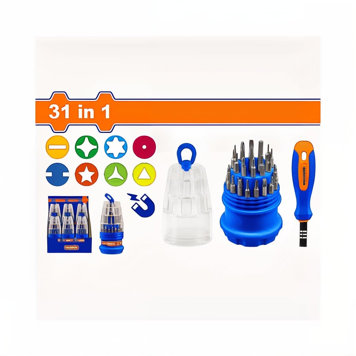 Professional Screwdriver Set + Bits – 31 Quality Pieces