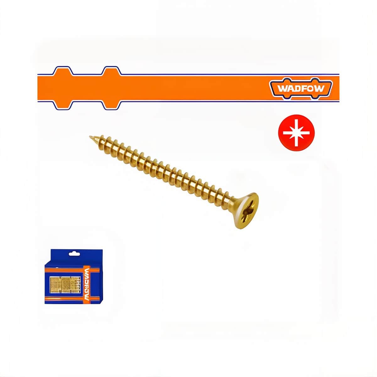 WADFOW Yellow Chipboard Screw โ High Durability and Ease of Use